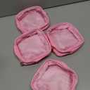 Kacctyen 12 Pcs Mini Makeup Bag Nylon Small Pouch for Purse Mini Square Nylon Pouch with Zipper Small Cosmetic Travel Makeup Bag Purse Organizer for Women (Pink Color,Translucent)