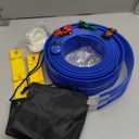 Flexible Race Track for Kids Starter Set - 20FT Flex Race Car Ramp Track with Strong Suction Cups, Rolls Up Portable DIY Racetrack Compatible with Hot Wheels & Diecast 1/64th Cars (Blue)