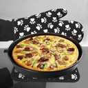Dog and Cat Paw Print Oven Mitts and Pot Holders Heat Resistant Oven Mitts Safe for Baking Cooking BBQ