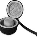 Travel Watch Case - Durable 50mm Single Watch Storage Box for Men & Women, Crushproof & Spillproof, Black