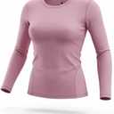 Spyder Women's Micro French Terry Long Sleeve Crew Neck Base Layer Thermal Top (M)