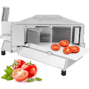 Commercial Tomato Slicer, 3/16" Heavy Duty Tomato Slicer Tomato Cutter With Built-In Cutting Board for Home or Restaurant Use