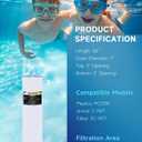 AQUALTRA Pool Filter Compatible with CCP420, PCC105-PAK4, C-7471, FC-1977, 178584, 160301, FC-6470, R173576, 105 sq. ft., 26" x 7" 4 Pack