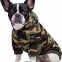 Camo French Bulldog Clothes Dog Hoodie Sweatshirts with Pockets for Small Dogs Puppy Chihuahua Coat Clothing Pet Cat Hoodie Fleece Dog Sweaters Costume, Medium