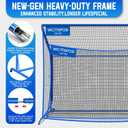 Golf Hitting Net with Extra Striking Net, 12/10/7x7ft Heavy Duty Golf Practice Nets for Golfers Backyard Driving Swing, Golf Impact Cage Metal Frame with Storage Bag& Elevated Base, Indoor Outdoor Use