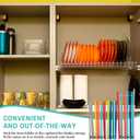 9.5 Large Acrylic Straw Holder for Cabinet Door Straw Organizer Dispenser with Double-Sided Tape Tumbler Storage Kitchen Accessories Container for Counter Cupboard(Transparent)