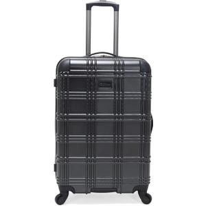 Ben Sherman Nottingham Lightweight Hardside 4-Wheel Spinner Travel Luggage, Charcoal, 24-Inch Checked