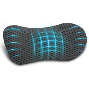 Lumbar Pillow, Memory Foam Lumbar Support Pillow for Office Chair and Car Seat, Ergonomic Streamline Back Pillow for Lower Back Pain Relief, Back Support Pillow for Sitting, Driving, Traveling (Dark Grey)
