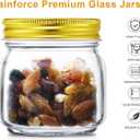 Rainforce Mason Jars 8 oz 30 Pack- Small Mason Jars With Gold Lids -1/4 Quart Canning Jars| Storage Pickling Jars For Jelly, Jam, Honey, Pickles, Spice - With 30 Chalkboard Labels