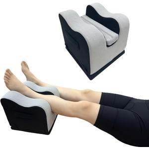 Adjustable Knee Replacement Pillow for Recovery - 4 Heights Leg Elevation Pillow for Post Surgery Sleeping - Full Leg Extension Device for ACL MCL TKR Rehab - Medical Foam & Comfortable Cover