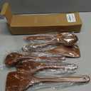 Wooden Non-Stick Kitchen Pan Toolset 7 Pieces Set, Natural Kitchen Utensils Spatula, Wooden Cooking Utensils Spoons, Fried Spatula and Salad Fork