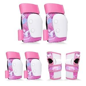 YooxArmor Kids Knee and Elbow Pads Set for Children Ages 3-5/ 5-8, Toddler Protective Gear Set for Roller Skating, Cycling, Skateboarding, Inline Skating, Scooter Riding Sports