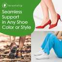 Arch Support Inserts for Flat Feet Women, Gel Arch Cushions for Plantar Fasciitis, Adhesive Arch Pads for Pressure Relief and Foot Pain, 2 Height Options (Clear, Low)