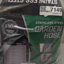 Garden Hose Metal 100FT, Stainless Steel Heavy Duty Water Hose With 10 Function Nozzle, No-Kink, Tough & Flexible, Sturdy and Lightweight, Rust Proof for Yard, Outdoor, RV