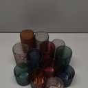 Khen Plastic Hobnail Drinking Glasses Set of 12 Neutral Tones Cups 6x 10oz Lowball & 6x 1oz Highball Acrylic Beaded Design, BPA-Free, Dishwasher Safe Indoor/Outdoor Drinkware Water, Juice, Cocktails (Multicolor)