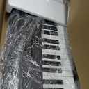 UISCOM 88 Key Digital Piano Keyboard for Beginners, Full Size Electric Piano Semi-Weighted Keyboard with Sheet Music Stand, Pedal, Headphone, Power Adapter, USB-MIDI Compatibility, Wood Grain Black