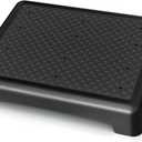 GWNF3.35'' Short Step Stool  600lb Capacity Ultra-Sturdy Structure & Lightweight Step Stools for Seniors, Kids & Adult | Non-Slip Wide Platform | Mobility Step Stool for Indoor & OutdoorBlack-Black (Small)