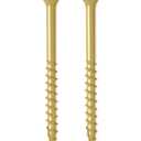 #10 x 3-1/2 Inch Deck Screws - Set of 25 Tan Coated Carbon Steel Exterior Wood Screws with Star Drive for Decks, Fences, & Other Outdoor Projects | Rust-Resistant & Anti-Corrosion Screws by IMSCREWS