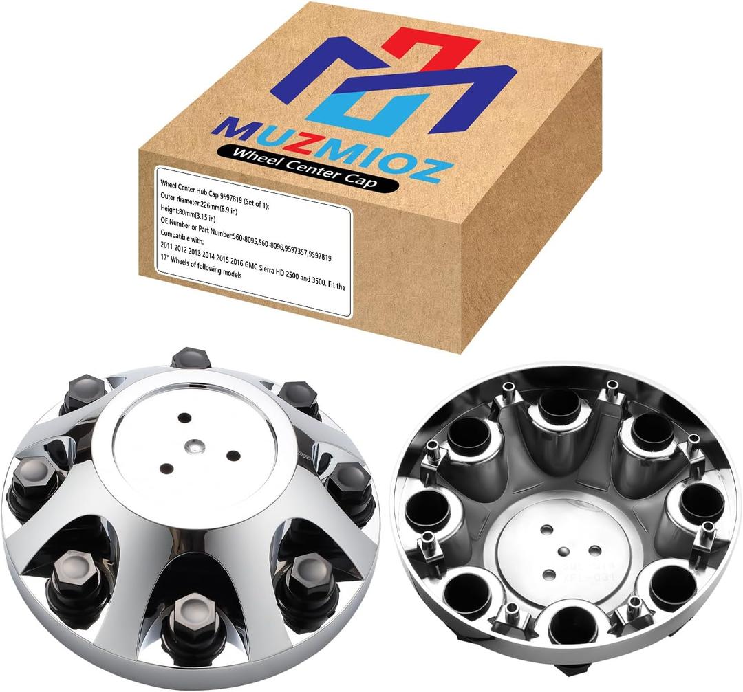 Wheel Center Hub Cap 9597819 (Set of 1),Center Cover Hubcap Fit 17" Wheels Compatible with GMC Sierra HD 2500 3500 (2011-2016) for # 560-8095 9597357