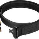 FAIRWIN Tactical Balttle Molle Rigger Belt with Quick Release Buckle - 2 Inch Heavy Duty Carry Combat Belts for Men (Black)