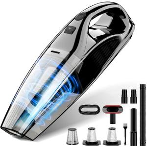 Handheld Vacuum Cordless Rechargeable Portable Car Vacuum, 7500Pa Powerful Suction Mini Hand Held Vacuum, 670ML Cup Lightweight Small Vacuum Cleaner for Car/Office/Home, Pet Hair (Black)