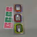 HANKN 6 Pack Hard PC Case for Apple Watch Series 6 5 4 SE 40mm Tempered Glass Screen Protector Case, Full Ultra-Thin Cover Scratch Resistant Film Shockproof Iwatch Bumper Accessories (Rainbow, 40mm) (Red+Orange+Yellow+Green+Blue+Purple)