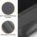 2PS seat Belt Cover pad,Faux Leather Seatbelt Covers Strap Shoulder Cushion for Driver Accessories,Backpack, Shoulder Bag (Black)