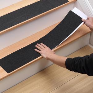 MBIGM 8-Pack Non-Slip Outdoor Stair Treads - Anti Slip 6" X 30" Grip Tape Adhesive Strips - Heavy Duty Traction for Steps, Staircase, Deck