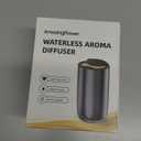 Waterless Diffuser for Essential Oil, Smart Car Air Freshener Diffuser with 3 Mist Grades & 3 LED Light Colors, Auto On/Off, Rechargeable Scent Air Machine (Titanium)