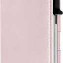 QLD RFID Wallet Women - Small Slim Trifold Wallet Anti-Theft Pop up Card Holder, Minimalist, Ultra Thin, Front Pocket, Premium Leather, 9-11 Cards Capacity | ID Window | Cash Slot (Pink)