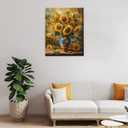 Tucocoo Vase of Sunflowers Paint by Number for Adults, DIY Oil Painting Kits on Canvas with Brushes and Acrylic Paints, Classical Still Life Floral Picture for Home Decor Gifts 16x20 inch (Frameless) (Artwork-23)