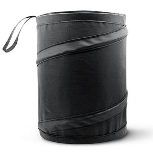 TurtleWax All Car Trash Can, 3.3 Gallon Pop-Up Garbage Bin, Waterproof, Loop for Hanging, Velcro Base, Washable, Metal Frame, Portable Collapsible Design for Easy Storage, 12” Inch High x 9” Inch Wide