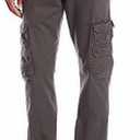Wrangler Authentics Men's Premium Relaxed Fit Straight Leg Cargo Pant (34W x 34L, Anthracite Twill)