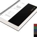 EMSHOI A4 Spiral Notebook College Ruled Journal - 300 Pages 100GSM Thick Paper, 180 Lays Flat | Notebooks for School, Work, Writing & Bible Study,11.2" X 8.27",-Black