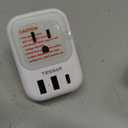 European Travel Plug Adapter USB C, TESSAN International Plug Adapter with 4 AC Outlets 3 USB Charging Ports, Type C Europe Power Adaptor for US to EU France Germany Iceland Spain Italy