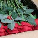 400 Pcs Fake Roses - Red Roses Artificial Flowers Bulk with Long Stems Velvet Real Look Faux Flower for DIY Bridal Bouquet Wedding Home Table Centerpieces Floral Arrangements Decor