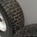 2 Pack, 13x5.00-6 Flat Free Lawn Mower Tire and Wheel, 13x5-6 Riding Lawnmower Tire with 3"-6" Centered Hub and 3/4" & 5/8" Bearings, Tractor Turf Tire Turf-Friendly, 2 Pack