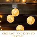 STOBAZA 50 Pack Outdoor String Light Hooks  Clear Adhesive Light Clips for Patio & Deck, Waterproof Christmas LED Hangers, Damage-Free Wire Holders for Gutter, Fence & Windows