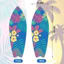 8 Pcs 9 1/2" x 28" Surfboards Cut Out Cardboard Tropical Beach Decorations Surf Board Wall Decoration Hawaiian Party Wall Decor Graphics Surfboard Sign for Summer Pool Surf Party