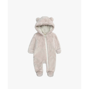 Newborn Baby Jumpsuit Hooded Fleece Rompers Long Sleeve Onesies Outwear Outfits 73/46