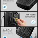 URMLCUS Carrying Case for Nintendo Switch 2 (2025), Hard Shell Travel Case with 10 Game Card Slots, Water Resistant & Shock Resistant Protection for Console & Accessories +4 Thumb Grip Caps (Black)