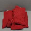 Premium Kitchen Towels (16x 25, 6 Pack) | Large Cotton Kitchen Hand Towels | Dish Towels | Diagonal Weave Design | 445 GSM Highly Absorbent Tea Towels Set with Hanging Loop | Red