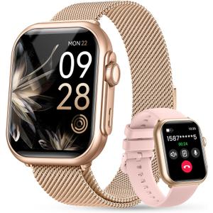 Smart Watch for Women for iPhone Android: 1.85" Smart Watch with 30 Days+ Battery Life Make/Recive Call Heart Rate SpO2 Sleep Monitor 120+ Sport IP68 Waterproof Fitness Tracker Watch Pedometer Reloj