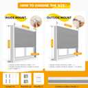 HOMEDEMO Cellular Shades Cordless White-Blackout 34" W x 64" H | Honeycomb Shade Blinds, Thermal Insulated Noise Reduction for Windows Inside & Outside Mount
