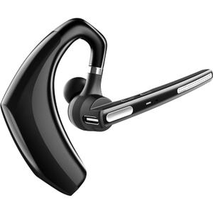 Bluetooth Headset V5.1,Wireless Bluetooth Earpiece with CVC8.0 Dual Mic Noise Cancelling,500mAh Battery for 110H Work Time,Handsfree Earphones for Cell Phones/PC for Business Office/Driving (Black)
