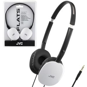 JVC Flats On-Ear Wired Headphones - Flat Foldable Design - 30mm Driver for Powerful Sound - Soft Ear-Pads for Comfort – Steel Headband - Lightweight & Portable - PC/Laptop/Gaming - 3.5mm Slim Plug