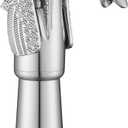 GGStudy Brushed Nickel Swan Shape Single Handle 1Hole Bathroom Vessel Sink Faucet Deck Mount Lavatory Sink Faucet (Tall)