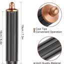 40mm/1.6in Long Barrel Attachment for Dyson Airwrap HS01 HS05 HS08, Adjustable Bidirectional Curling, Auto-Wrap Curling Iron Curler, Create Bouncy Curls or Waves