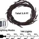 Willow Vine Lights for Wall Decor, Fairy Lights with Vines, Artificial Plant Lighting Tree Branch, 8 Flashing Modes for Wall/House/Bedroom Decoration (144LED)