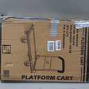 Wellmax Push Cart Dolly, Foldable Moving Platform Flat Cart, 330 lb, Yellow
